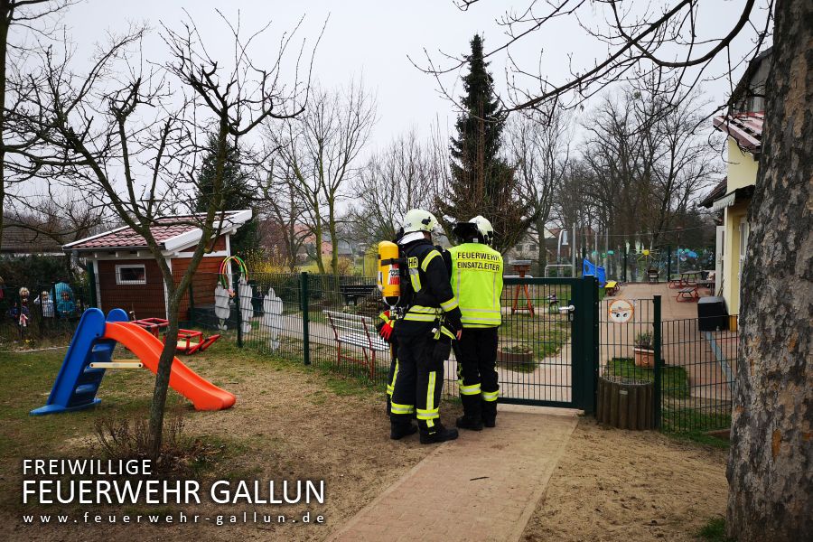 Brandschutzübung in der Kita Gallun